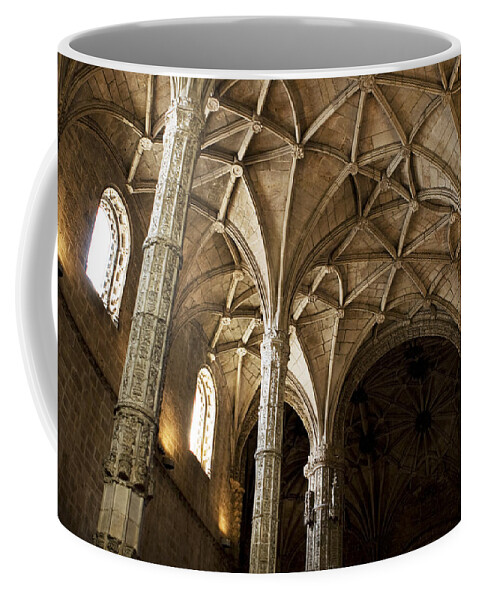 Lisbon Coffee Mug featuring the photograph Lisbon Cathedral's Ancient Arches by Lorraine Devon Wilke