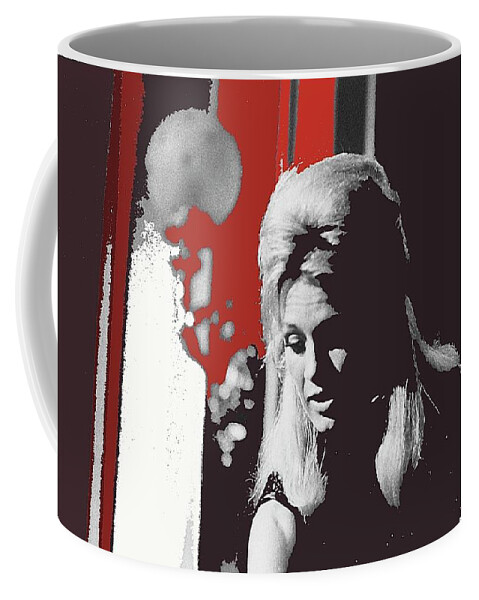 Angie Dickinson Young Billy Young 4 Old Tucson Arizona 1968 Coffee Mug featuring the photograph Angie Dickinson dance hall girl Young Billy Young 4 Old Tucson Arizona 1968-2014 by David Lee Guss