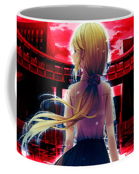 Anime Coffee Mug featuring the digital art Anime #1 by Maye Loeser