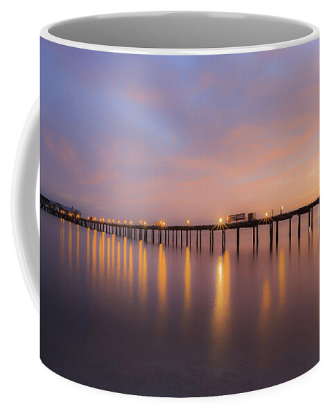 Florida Coffee Mug featuring the photograph Anna Maria City Pier , Anna Maria Island Sunrise #1 by Paul Schultz