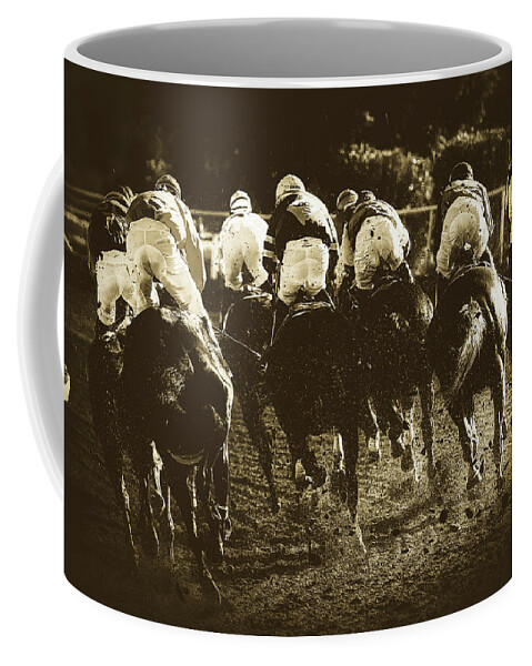 Paradise Race Track Coffee Mug featuring the photograph Around The Turn #1 by Mountain Dreams