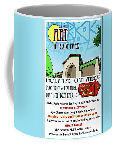 Art In Bixby Park Coffee Mug featuring the photograph Art In Bixby Park #1 by Jennie Breeze