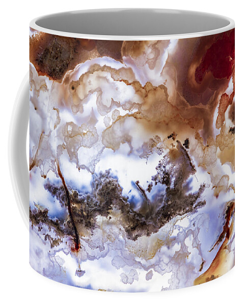 Rock Coffee Mug featuring the photograph Backlit Agate #1 by Jean Noren