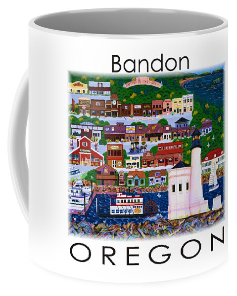 Lighthouse Coffee Mug featuring the painting Bandon By the Sea #1 by Jennifer Lake