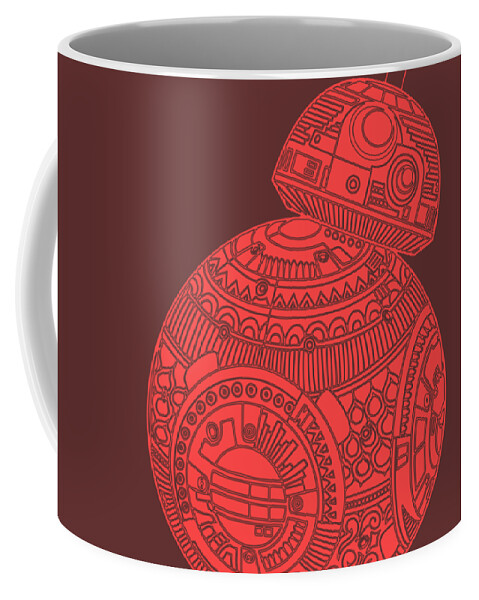 Bb8 Coffee Mug featuring the mixed media BB8 DROID - Star Wars Art, Red by Studio Grafiikka
