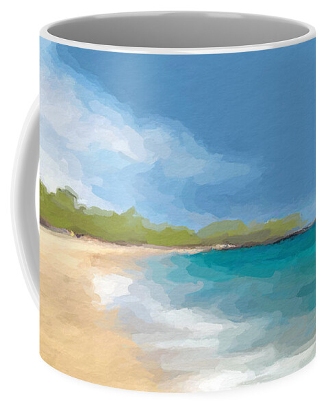Anthony Fishburne Coffee Mug featuring the mixed media Beach retreat #1 by Anthony Fishburne