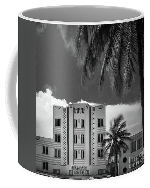 Art Deco Coffee Mug featuring the photograph Beacon Hotel Miami #1 by Doug Sturgess