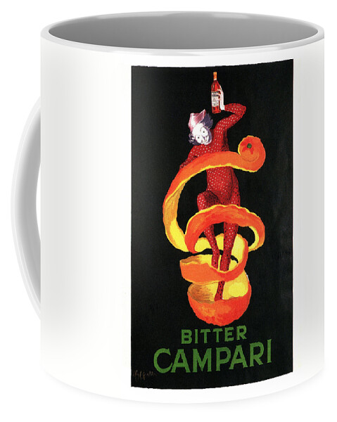 Vintage Coffee Mug featuring the mixed media Bitter Campari - Vintage Beer Advertising Poster by Studio Grafiikka