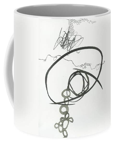 Drawing Coffee Mug featuring the painting Black and White 2 #1 by Jane Davies