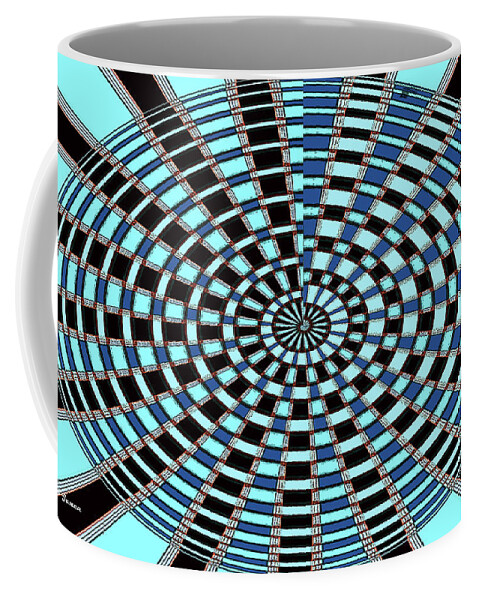 Blue And Black Abstract Coffee Mug featuring the digital art Blue And Black Abstract #1 by Tom Janca