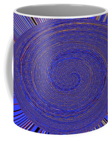 Blue Twirl Abstract Coffee Mug featuring the digital art Blue Twirl Abstract #1 by Tom Janca
