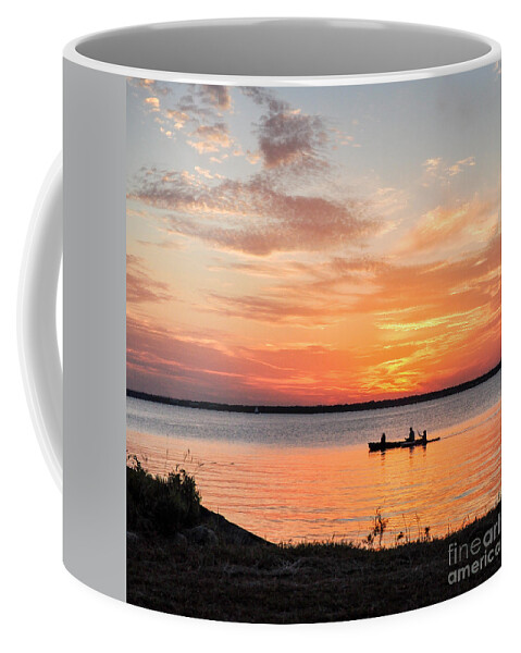 Boating Coffee Mug featuring the photograph Boating Sunset #1 by Cheryl McClure