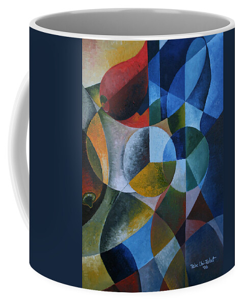 Body Parts 3 Coffee Mug featuring the painting Body Parts 3 by Obi-Tabot Tabe