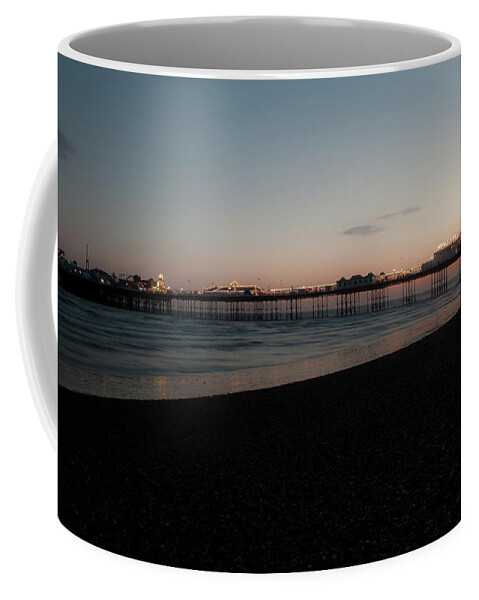 Pier Coffee Mug featuring the photograph Brighton Pier at Sunset vi by Helen Jackson
