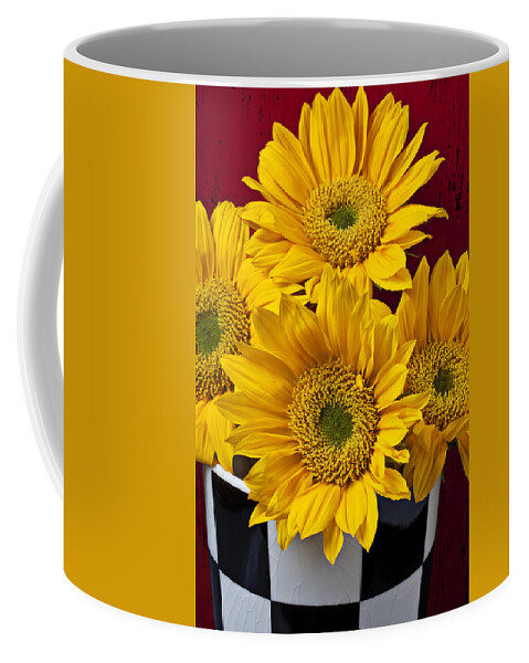 Sunflower Coffee Mug featuring the photograph Bunch of Sunflowers #2 by Garry Gay