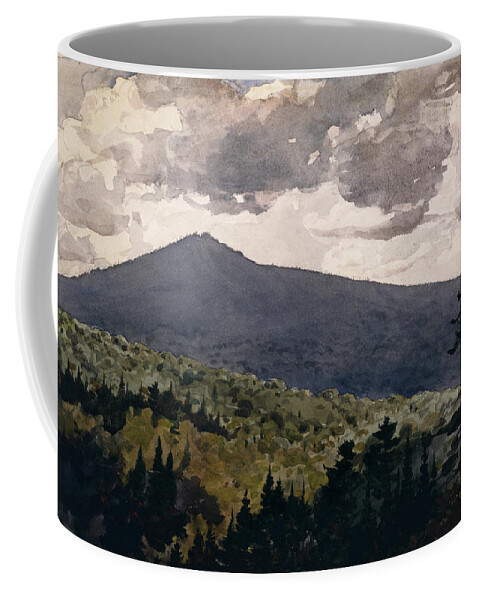 Winslow Homer Coffee Mug featuring the drawing Burnt Mountain by Winslow Homer