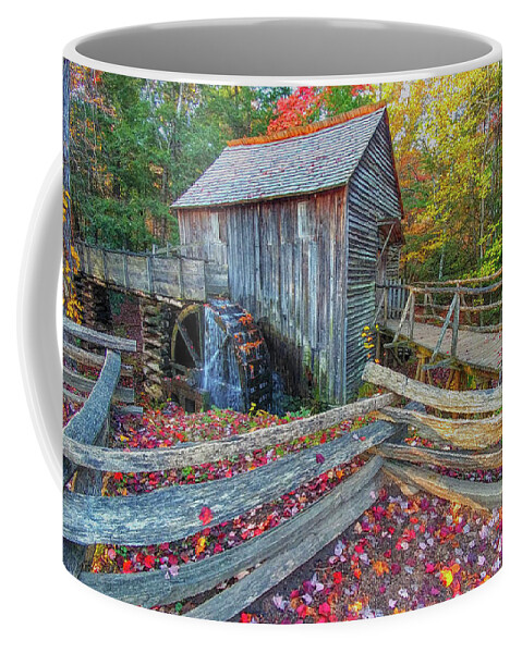 Autumn Coffee Mug featuring the photograph Cable Mill by Geraldine DeBoer