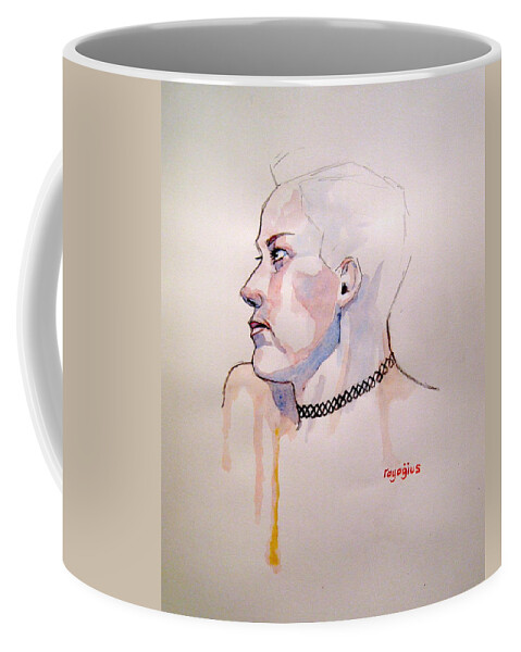 Cassie Coffee Mug featuring the painting Cassie #1 by Ray Agius