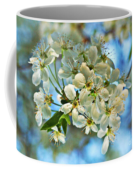 Spring Coffee Mug featuring the photograph Cherry Tree Flowers #2 by Amalia Suruceanu