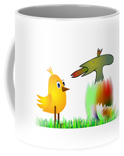 Easter Coffee Mug featuring the digital art Close Encounters of the Third Kind #1 by Michal Boubin
