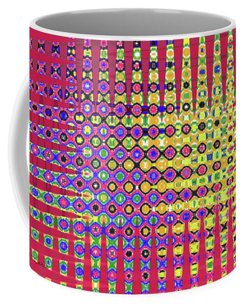 Color Squares Abstract Coffee Mug featuring the digital art Color Squares Abstract #1 by Tom Janca