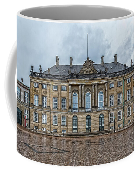 Copenhagen Coffee Mug featuring the photograph Copenhagen Amalienborg Palace #1 by Antony McAulay