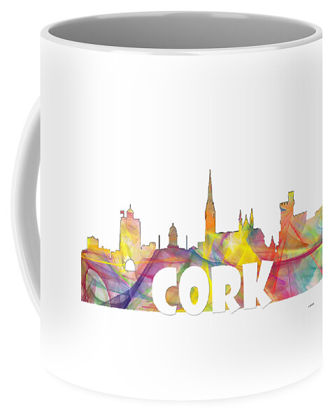 Cork Ireland Skyline Coffee Mug featuring the digital art Cork Ireland Skyline #1 by Marlene Watson