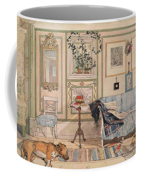 Carl Larsson - Cosy Corner Coffee Mug featuring the painting Cosy Corner #1 by MotionAge Designs