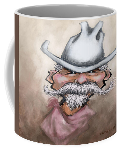 Cowboy Coffee Mug featuring the digital art Cowboy #2 by Kevin Middleton