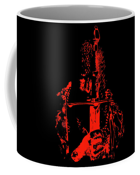 Warrior Coffee Mug featuring the painting Crusader Warrior #1 by AM FineArtPrints