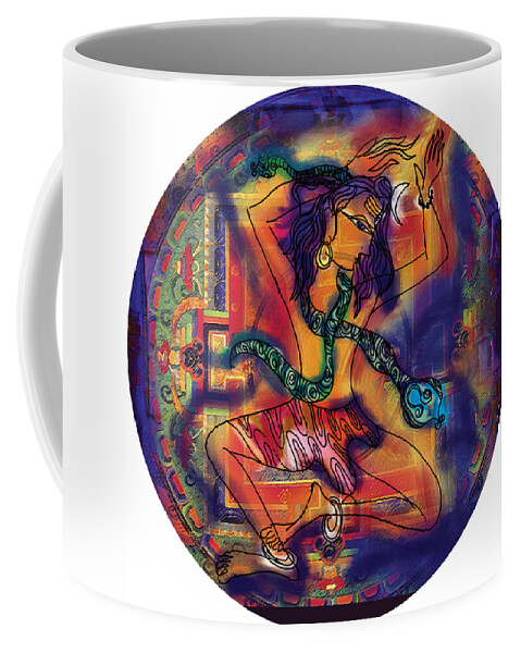Dance Coffee Mug featuring the painting Dancing Shiva by Guruji Aruneshvar Paris Art Curator Katrin Suter