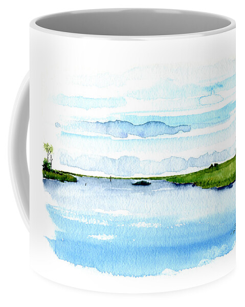 Gulf Of Mexico Coffee Mug featuring the painting Davis Bayou Ocean Springs Mississippi #1 by Paul Gaj