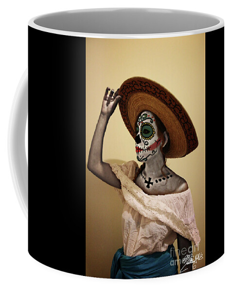 Dia De Muertos Coffee Mug featuring the photograph Dia de Muertos - Las Catrinas by Marisol VB