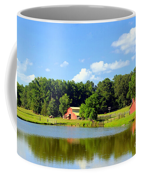 Landscape Coffee Mug featuring the photograph Down On The Farm #1 by Kathy White