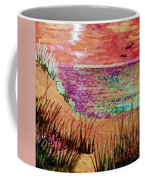 Gallery Coffee Mug featuring the painting Dune Dreaming by Betsy Carlson Cross