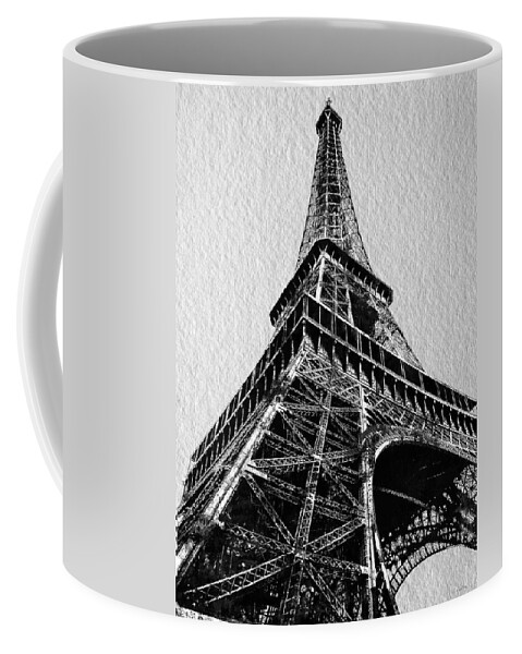 Eiffel Tower Coffee Mug featuring the digital art Eiffel Tower #1 by Marlene Watson
