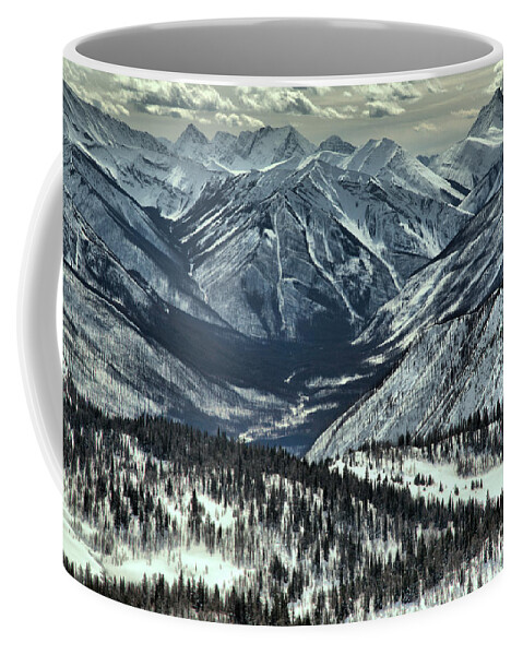 Sunshine Meadows Coffee Mug featuring the photograph Endless Peaks At Sunshine Valley by Adam Jewell