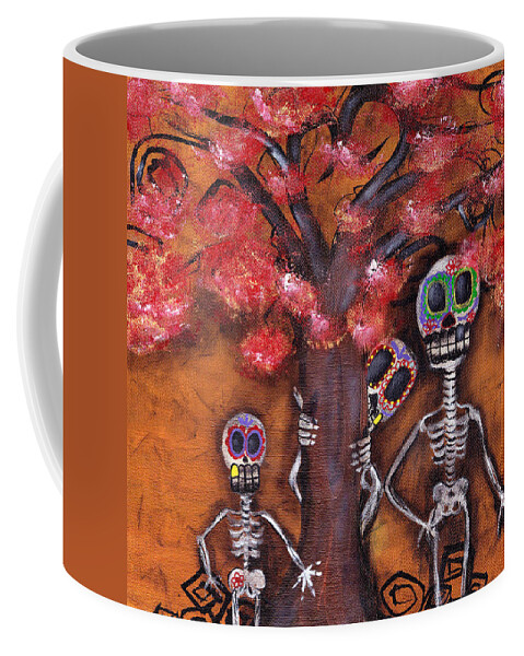 Day Of The Dead Coffee Mug featuring the painting Family Tree by Abril Andrade