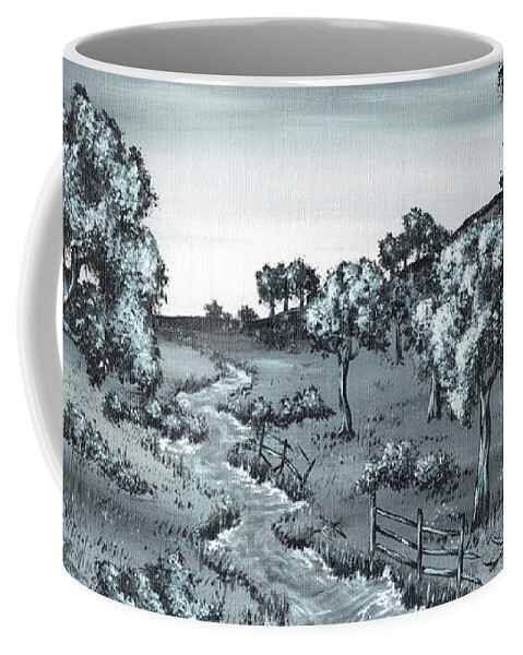Trees Coffee Mug featuring the painting Fast Water #1 by Kenneth Clarke
