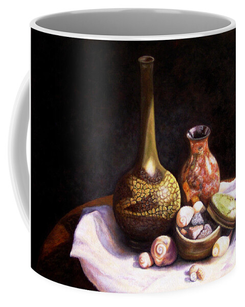 Vase Coffee Mug featuring the painting Favorite Things by Gay Pautz