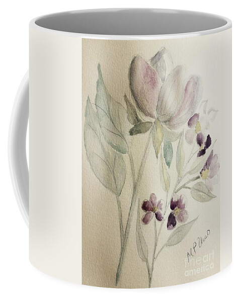 Floral 17-01 Coffee Mug featuring the painting Floral 17-01 #1 by Maria Urso