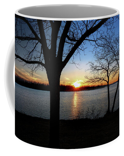 Ford Lake Sunset Coffee Mug featuring the photograph Ford Lake Sunset #1 by Pat Cook