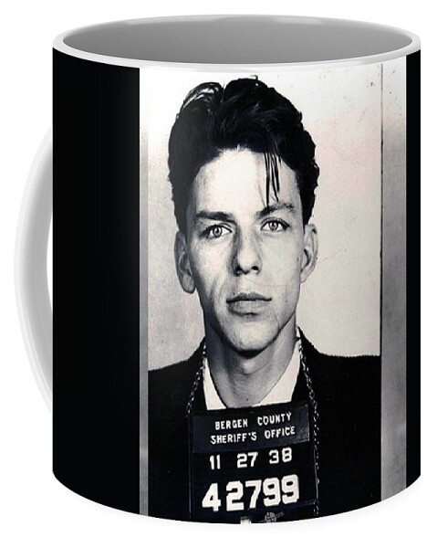 Frank Sinatra Coffee Mug featuring the photograph Frank Sinatra Mug Shot Vertical by Tony Rubino