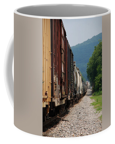 Train Coffee Mug featuring the photograph Freight Train by Kenny Glover