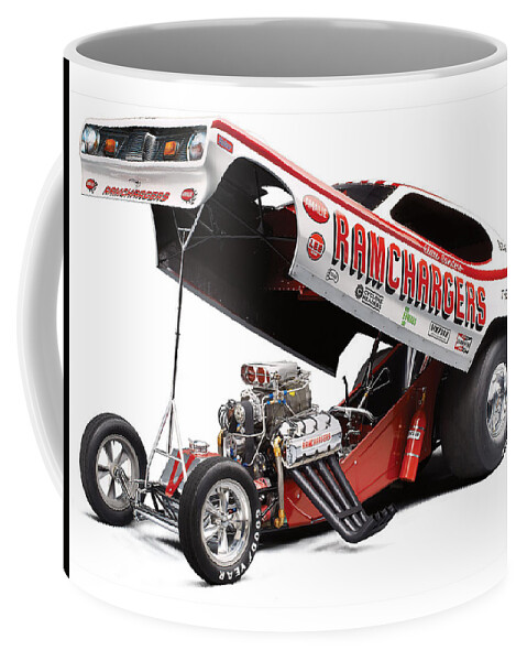 Funny Car Coffee Mug featuring the photograph Funny Car #1 by Jackie Russo