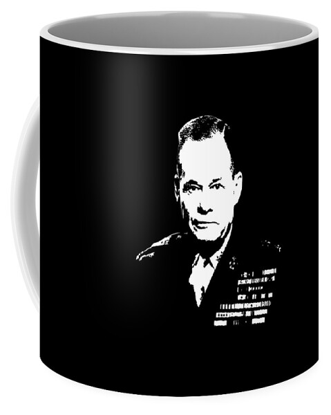 Chesty Puller Coffee Mug featuring the digital art General Lewis Chesty Puller #3 by War Is Hell Store