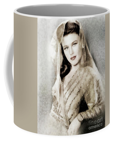 Ginger Coffee Mug featuring the painting Ginger Rogers, Vintage Actress and Dancer by JS #1 by Esoterica Art Agency
