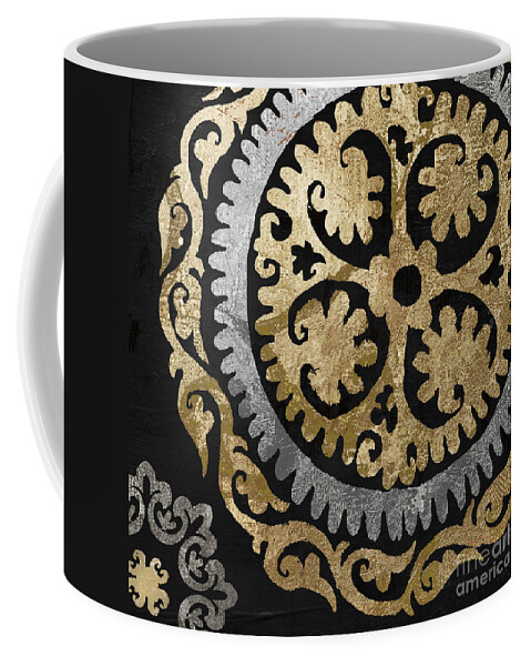 Gold Coffee Mug featuring the painting Glitterfish IV #1 by Mindy Sommers