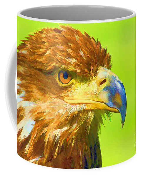 Bird Coffee Mug featuring the digital art Golden Eagle #1 by Teresa Zieba