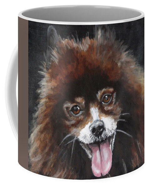 Pomeranian Coffee Mug featuring the painting Grace #1 by Carol Russell